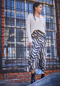 STEFF PRINTED SKIRT – Svart