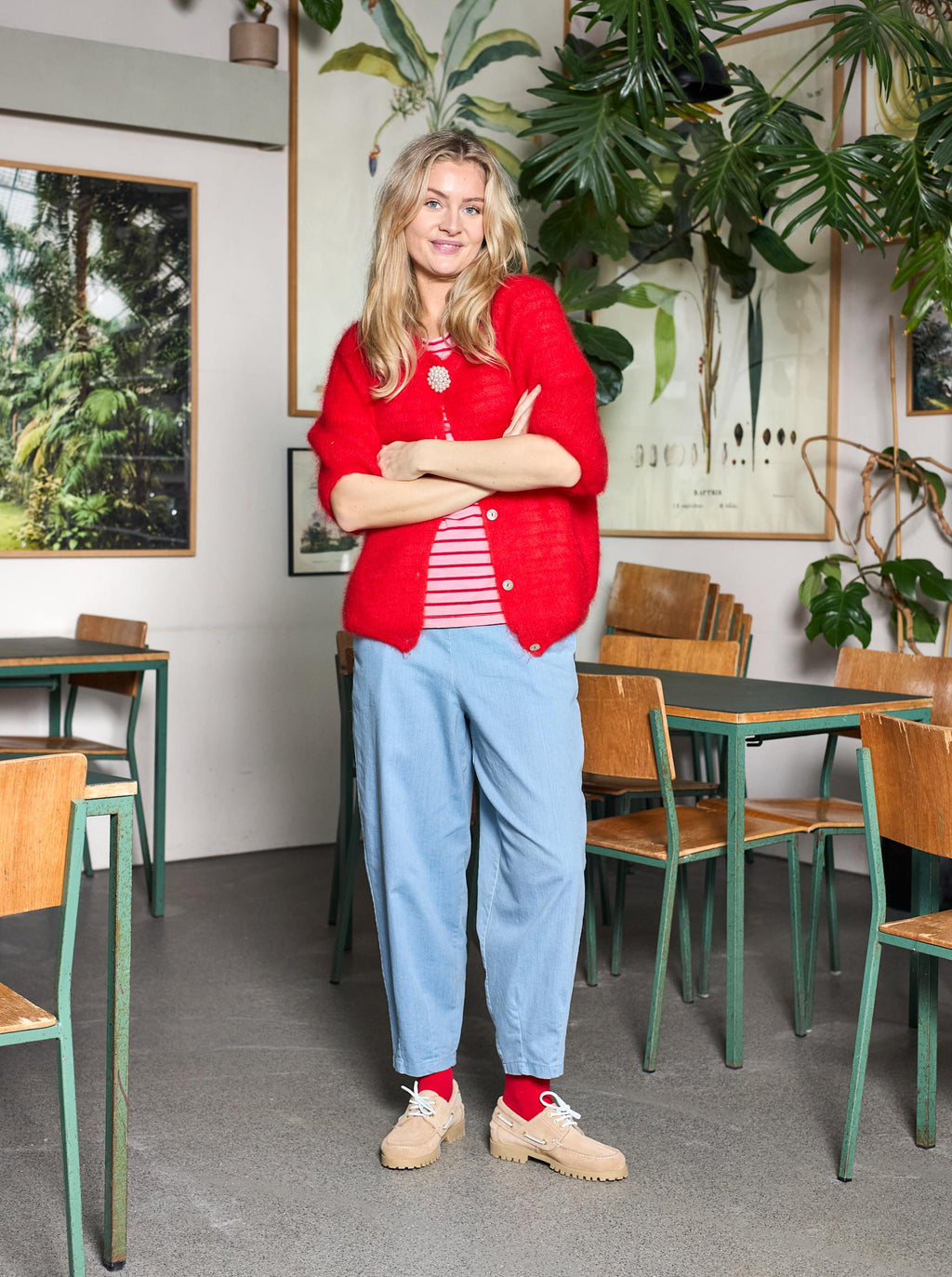 Black Colour Denice barrel-bukse i lys denim til dame – bilde 2