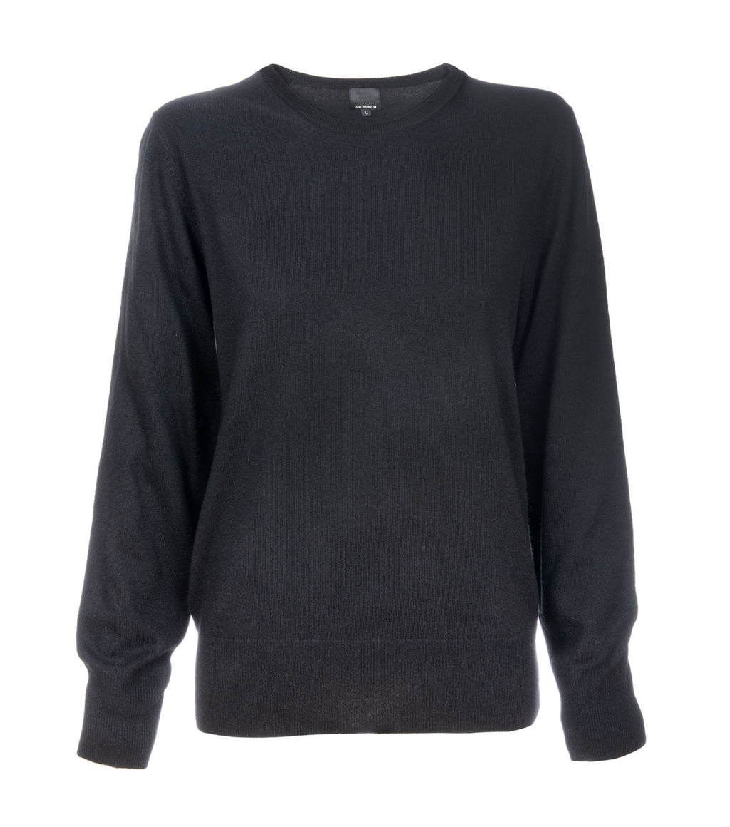 VIOLET PULLOVER I EKSTRA FIN MERINOULL OG CASHMERE – Svart