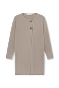 MARGIT LANG JAKKE I MERINOULL SAND – Beige