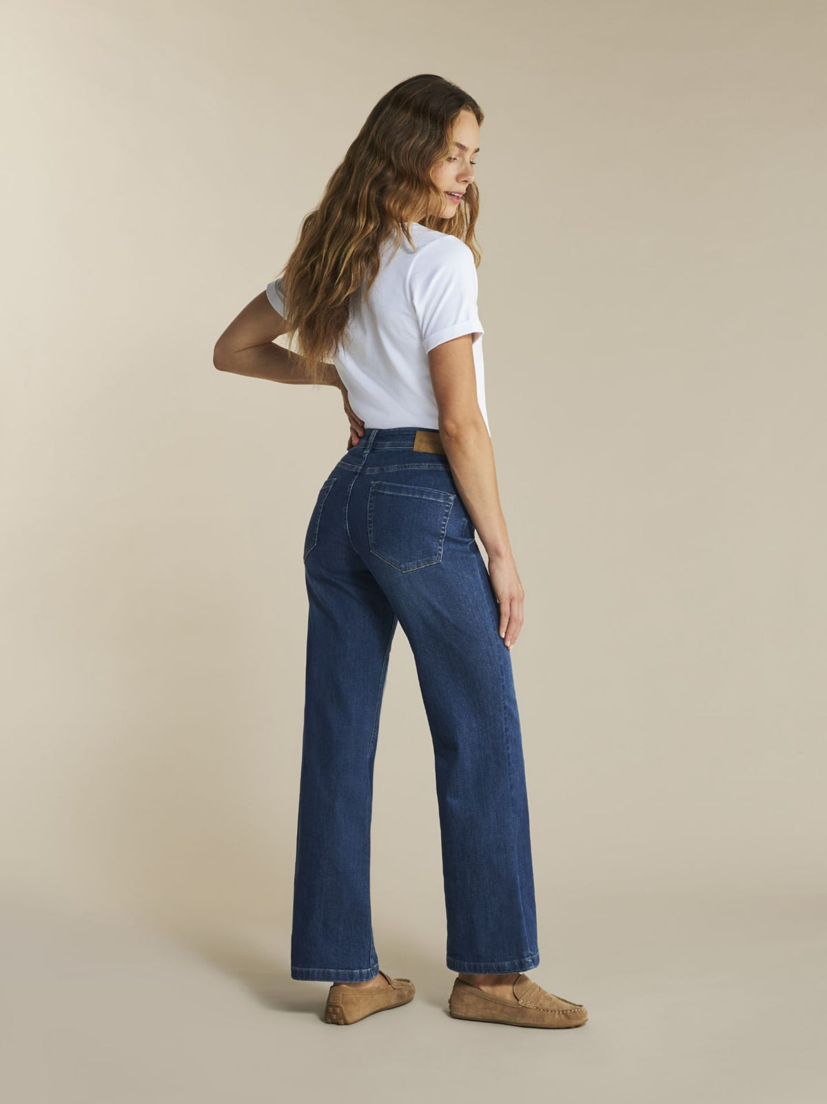COLETTE WIDE JEANS – Blå