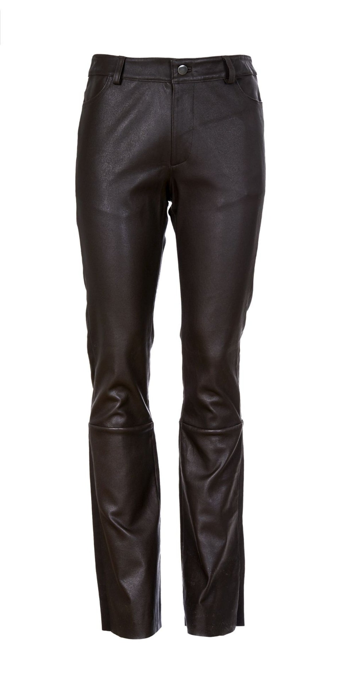 HARMONY TROUSER LEATHER SKINNBUKSE – Svart