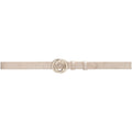 JEANS BELT MED RUND SPENNE – Beige