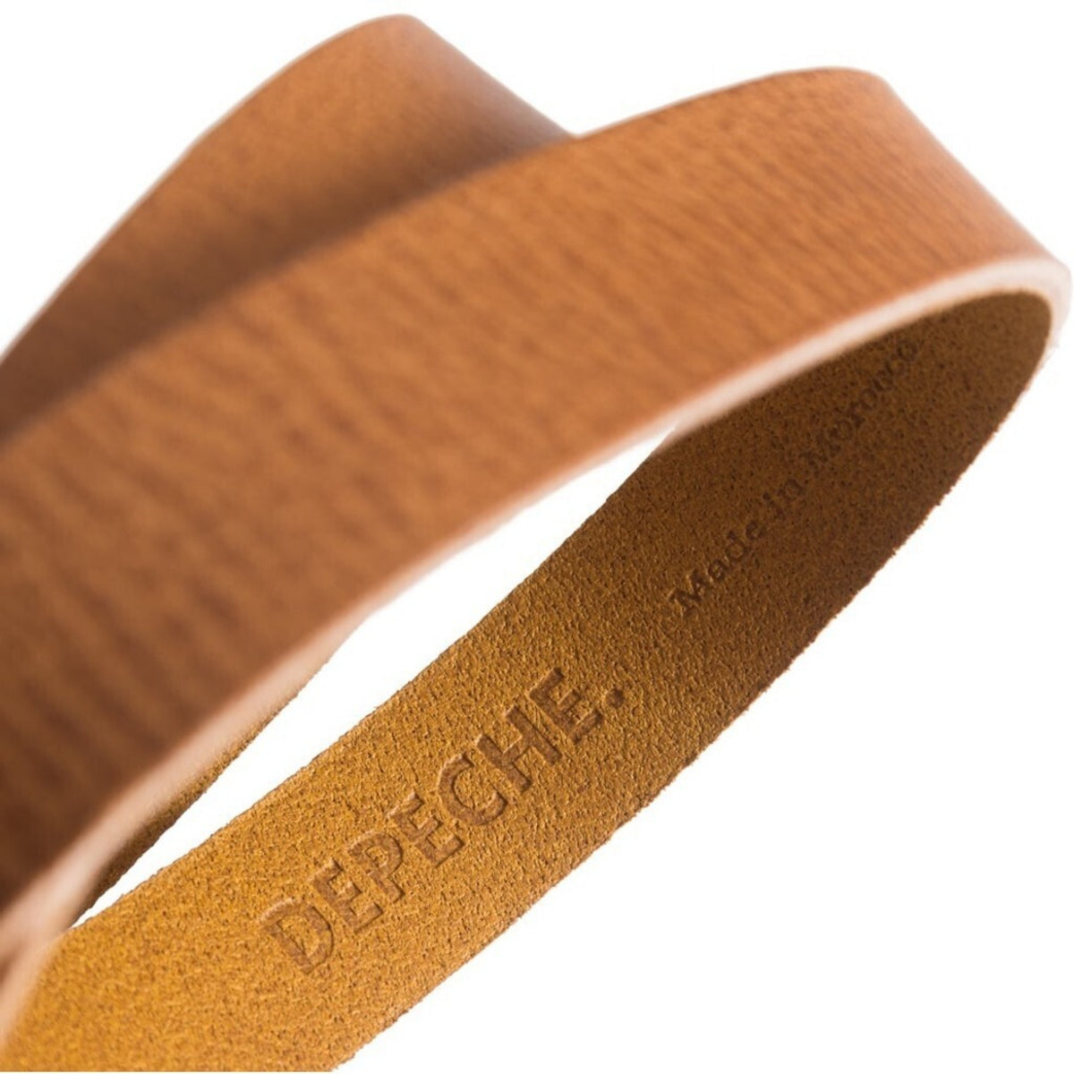 JEANS BELT MED RUND SPENNE – Beige