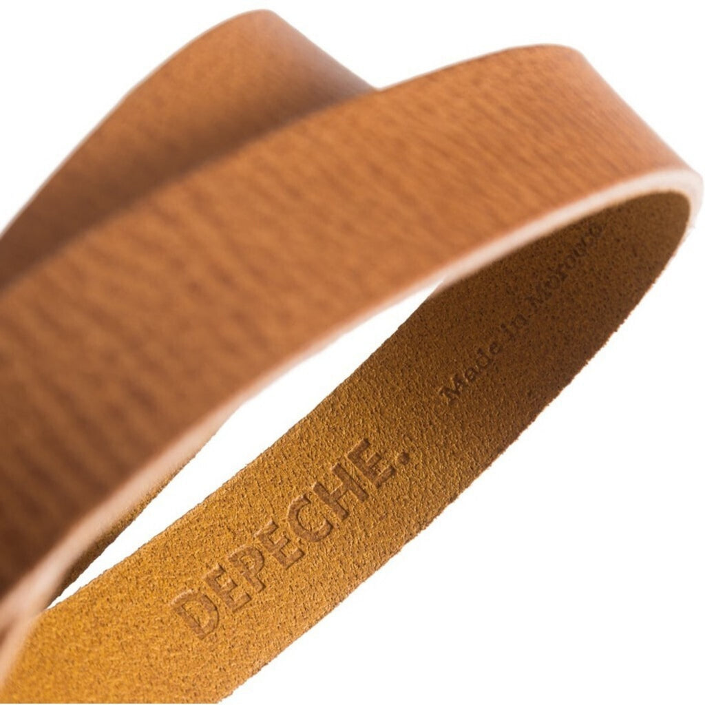 JEANS BELT MED RUND SPENNE – Beige