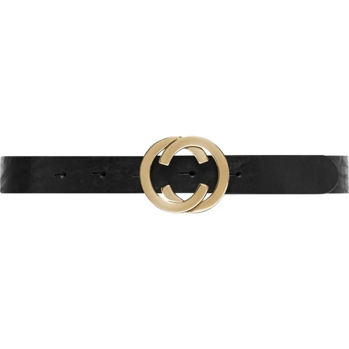 JEANS BELT MED RUND SPENNE – Beige