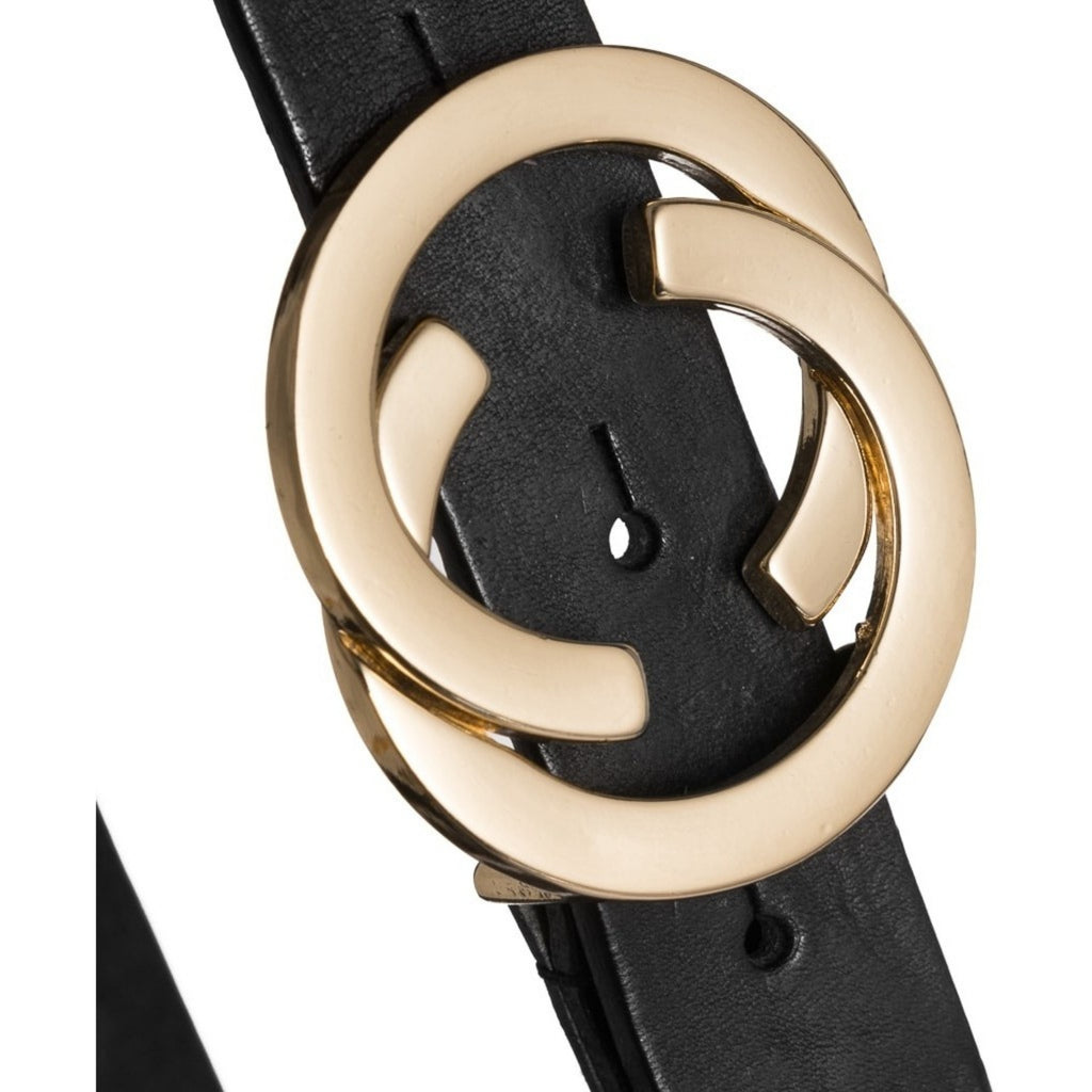 JEANS BELT MED RUND SPENNE – Beige