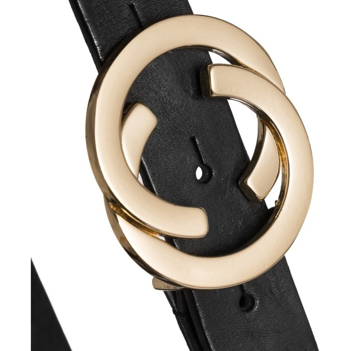 JEANS BELT MED RUND SPENNE – Beige
