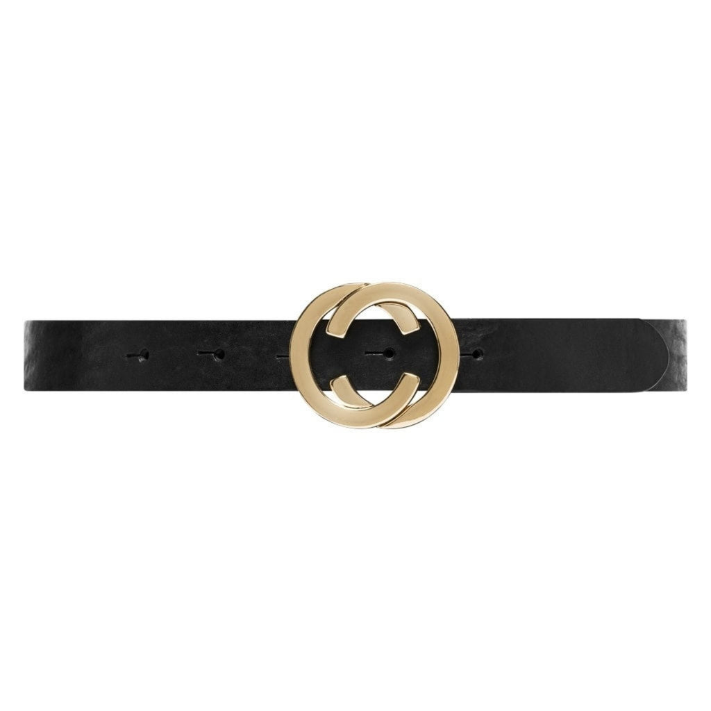 JEANS BELT MED RUND SPENNE – Svart