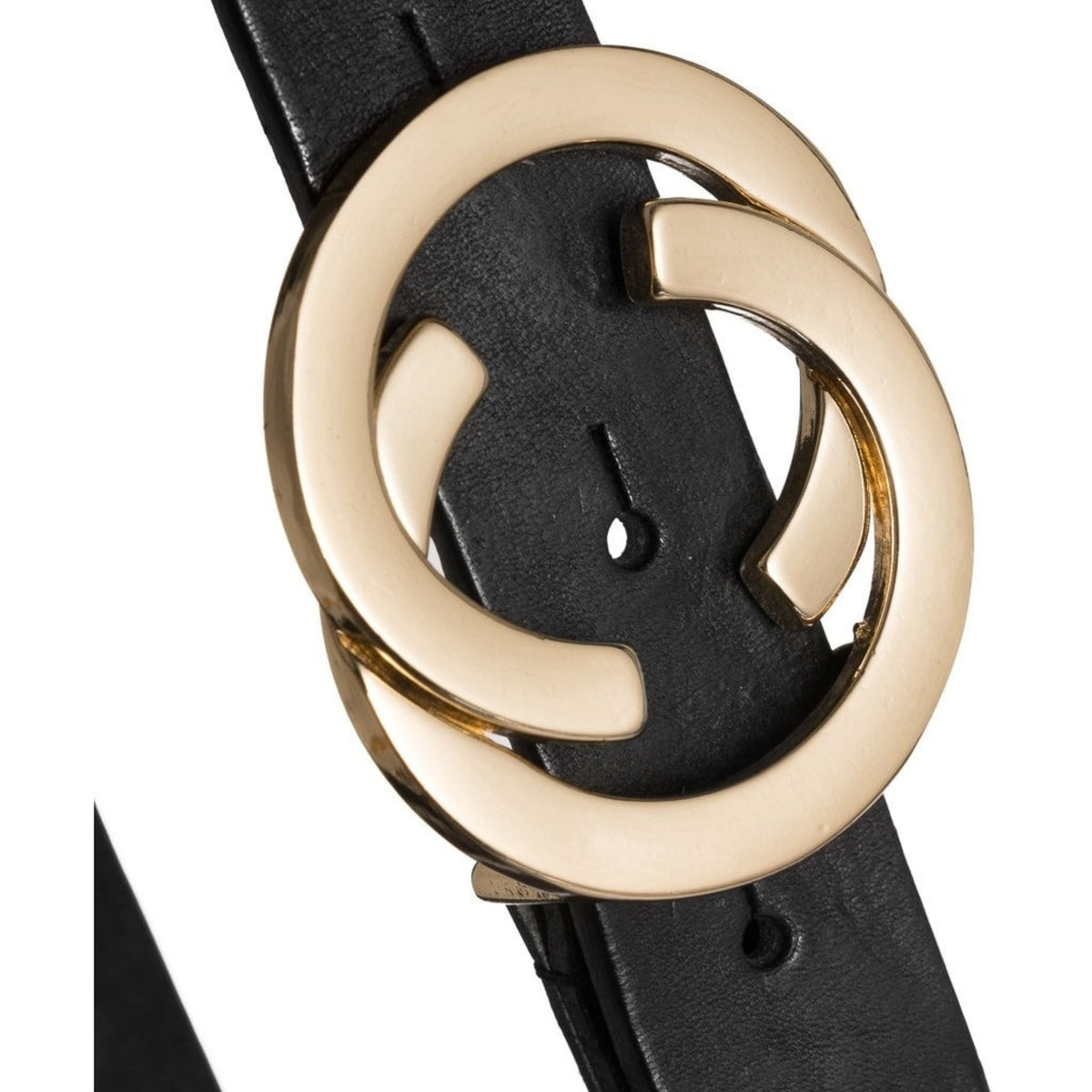 JEANS BELT MED RUND SPENNE – Svart