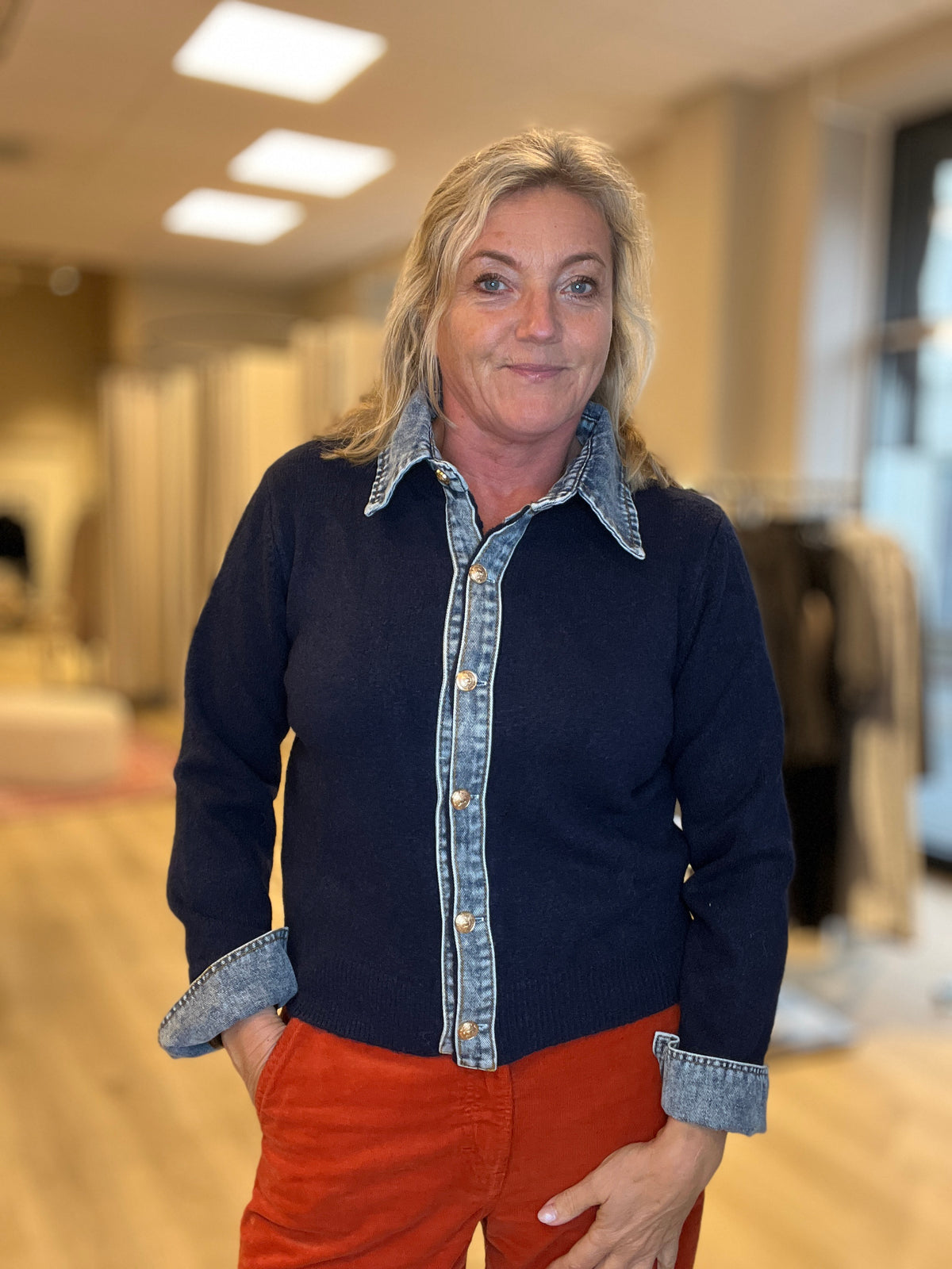 Genser Cardigan m jeans