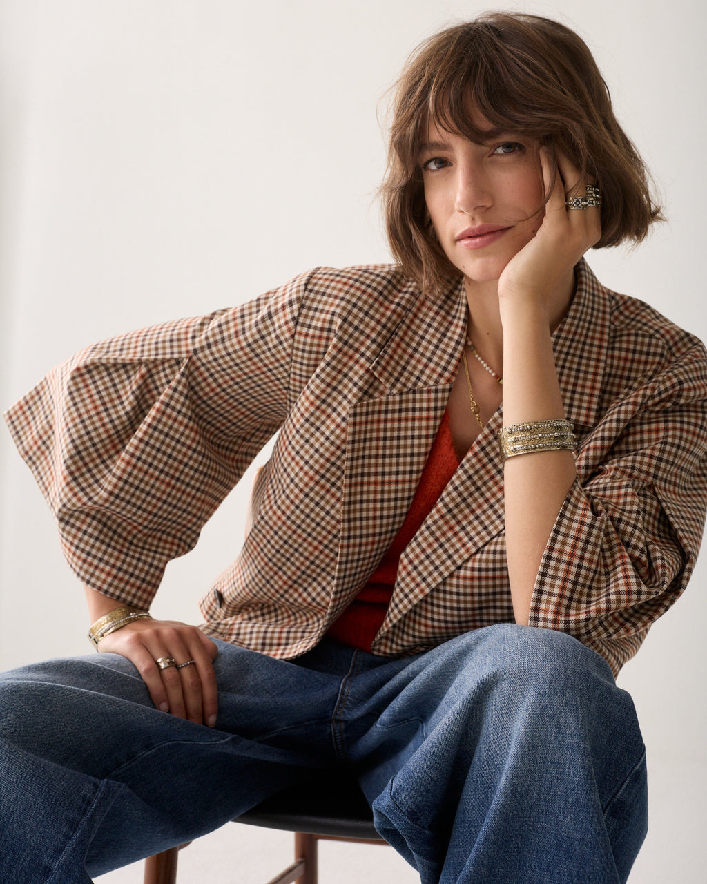 Blazer check short