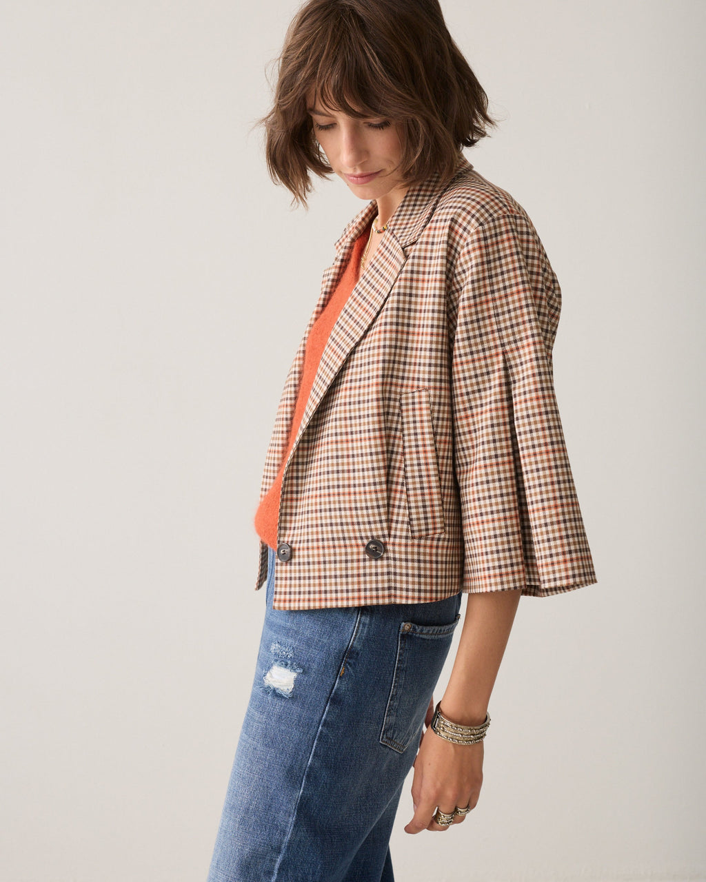 Blazer check short