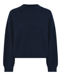 Sisse Knit Ullgenser med jakdun – LR1656 - Navy Melange - Extra 1.jpg