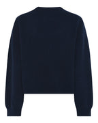 Sisse Knit Ullgenser med jakdun – LR1656 - Navy Melange - Extra 2.jpg
