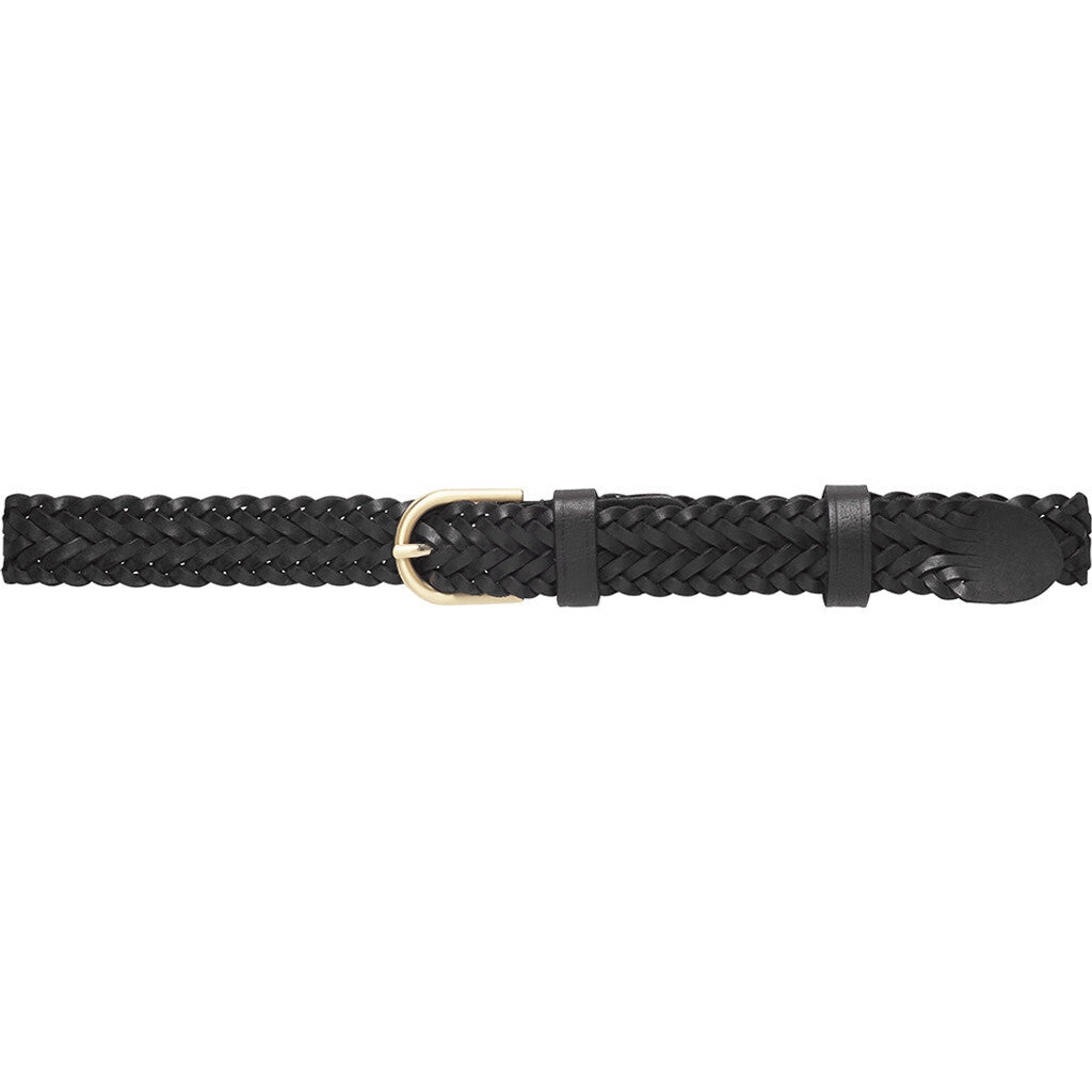 Skinbelte flettet smalt skinn – Braided_belt-Belts-16350-099_Black_Nero.jpg
