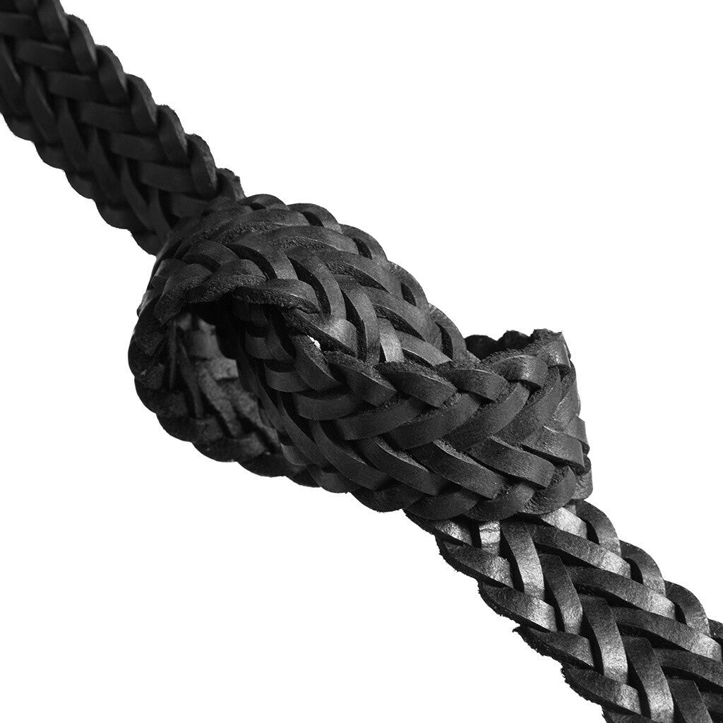 Skinbelte flettet smalt skinn – Braided_belt-Belts-16350-099_Black_Nero_-3.jpg