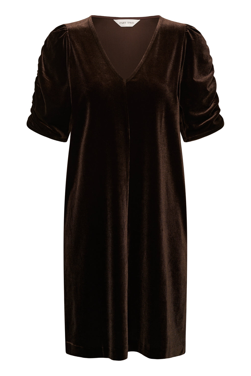 Part Two Didem Dress – brun kjole over kne, produktbilde forfra
