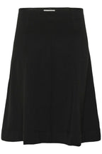 Part Two Violy Skirt – sort strikket skjørt i knelengde til dame, sett forfra